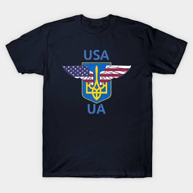 USA supporting Ukraine T-Shirt by tashashimaa